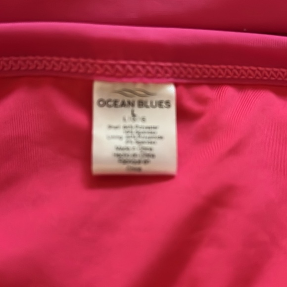 Ocean Blue Hot pink tankini top with removable straps size large - Picture 3 of 5